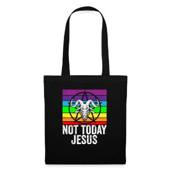 Satanism I Satanist I Satan Goat Rainbow I Not - Stoffbeutel - Schwarz - Vorne