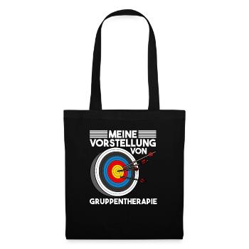 Bogenschießen Gruppentherapie Pfeil Bogen Therapie - Stoffbeutel - Schwarz - Vorne