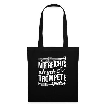 Musiker Trompeten Spieler Musikverein Geschenk - Stoffbeutel - Schwarz - Vorne