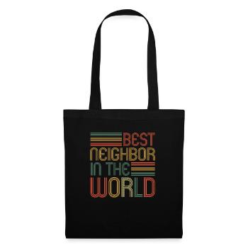 Best neighbor in the World Nachbarn Nachbar - Stoffbeutel - Schwarz - Vorne