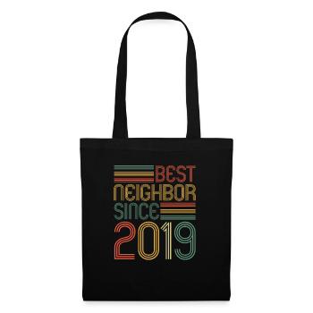 Best neighbor since 2019 Nachbarn Nachbar - Stoffbeutel - Schwarz - Vorne