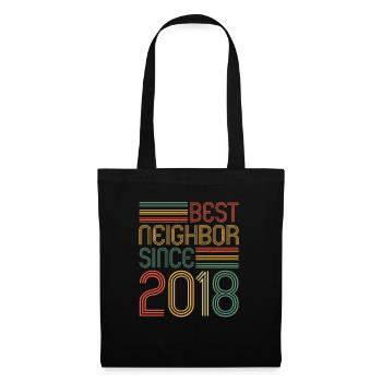 Best neighbor since 2018 Nachbarn Nachbar - Stoffbeutel - Schwarz - Vorne