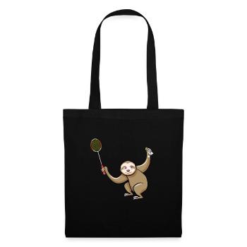 Lustiger Pickleball Badminton Federball - Stoffbeutel - Schwarz - Vorne