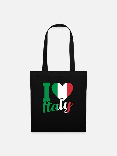 Italian Italy Flag Italia - Tote Bag - black