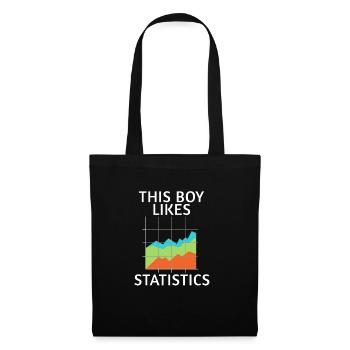 Data Science Statistik Ironischer Statistiker - Stoffbeutel - Schwarz - Vorne