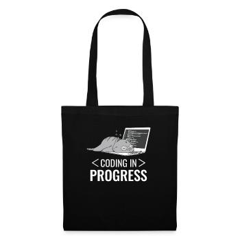 Programming Computer Nerd Cat - Tote Bag - black - Front