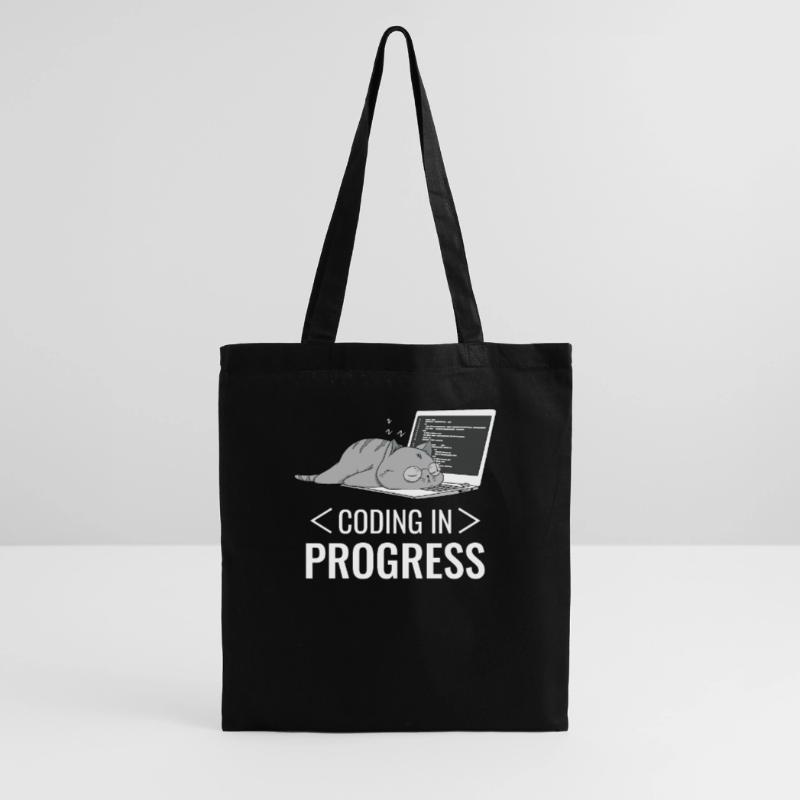 Programmieren Computer Nerd Katze Stoffbeutel