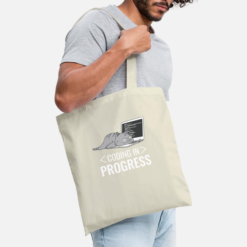 Programming Computer Nerd Cat Tote Bag