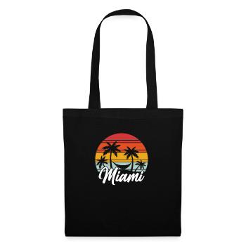 Miami Beach Floride - Sac en tissu - noir - Devant