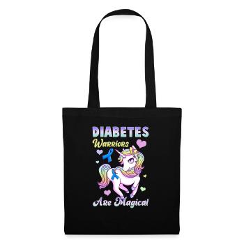 Les guerriers du diabète sont une licorne mignonne magique - Sac en tissu - noir - Devant