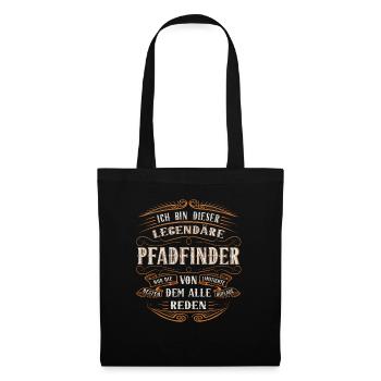 Pfadfinder ich bin dieser legendäre Pfadfinder - Stoffbeutel - Schwarz - Vorne