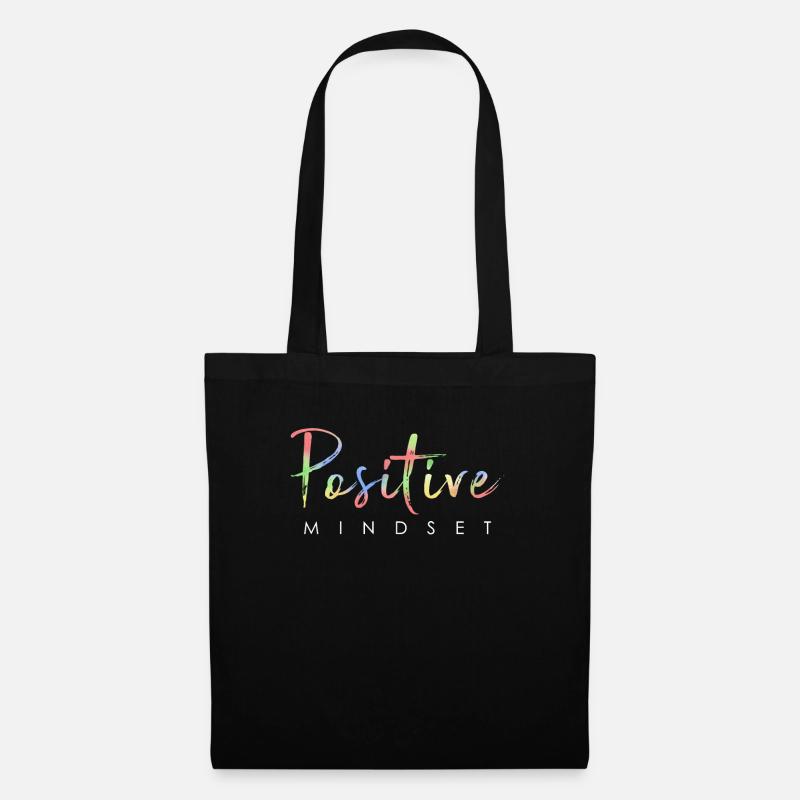 Positiver Mindset - Bleib positiv - Stoffbeutel - Schwarz