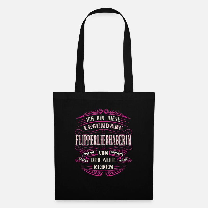 Flipper-liebhaherin ich bin dieser legendäre - Stoffbeutel - Schwarz