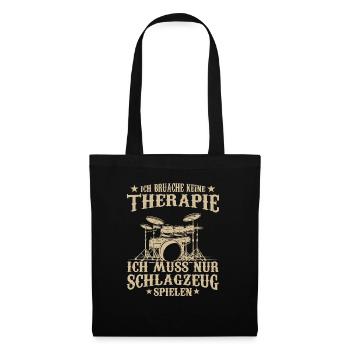 Cooles Schlagzeug Musiker Drummer Geschenk - Stoffbeutel - Schwarz - Vorne