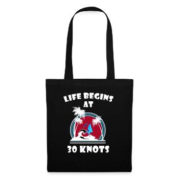 Life begins at 30 knots - Sac en tissu - noir - Devant