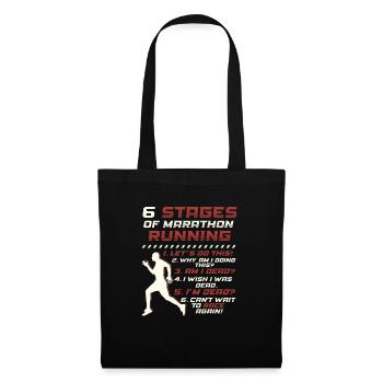 6 étapes du marathonien - Sac en tissu - noir - Devant