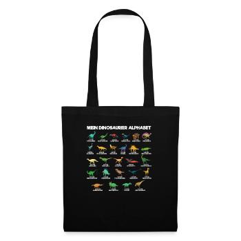 Dinosaurier Alphabet A-Z Dino ABC T-Rex - Stoffbeutel - Schwarz - Vorne