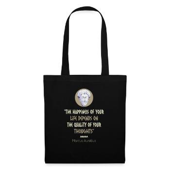 Stoicism Philosophy Marcus Aurelius Quote - Tote Bag - black - Front