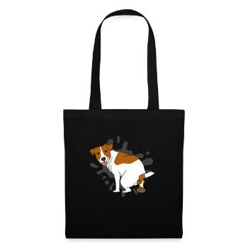JACK RUSSELL TERRIER poops poop pile - Tote Bag - black - Front