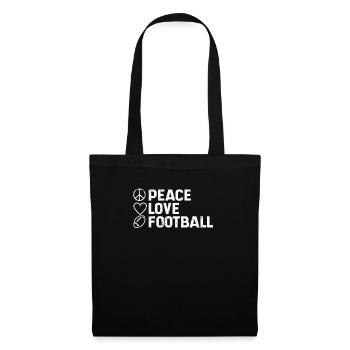 Amateurs de sport américains Peace Love Football - Sac en tissu - noir - Devant