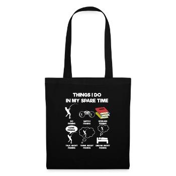 Pêche - Sac en tissu - noir - Devant