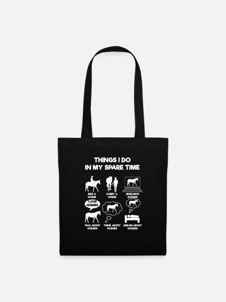 Cheval - Sac en tissu - noir