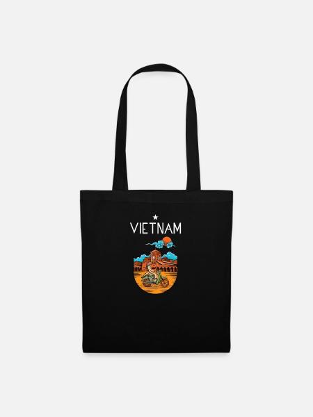 Vietnam I Hanoi Roller Pho Bo Reise Motiv für - Stoffbeutel - Schwarz