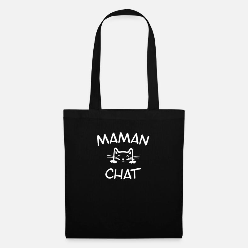 Maman Chat - Sac en tissu - noir