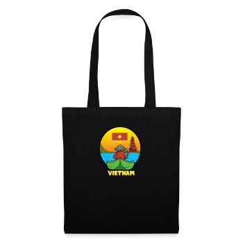 Vietnam I Hanoi Scooter Pho Bo Motif de voyage pour - Sac en tissu - noir - Devant