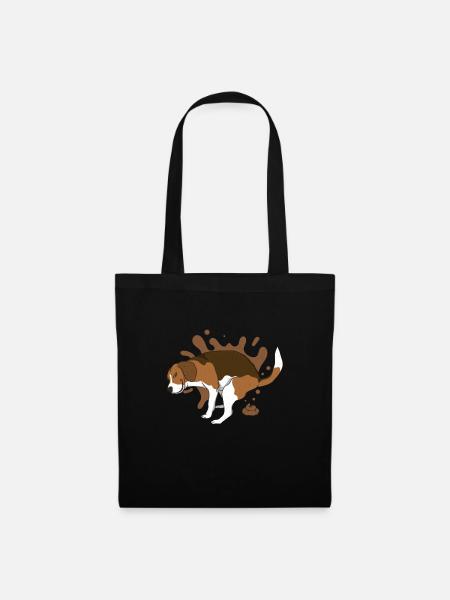 BEAGLE poops piles of poop - Tote Bag - black