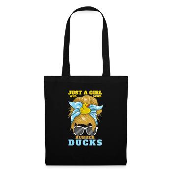 Women Bath Duckie Just A Girl Who Loves Rubber Duc - Tote Bag - black - Front