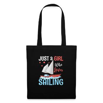 Juste une fille qui aime la voile - Sac en tissu - noir - Devant