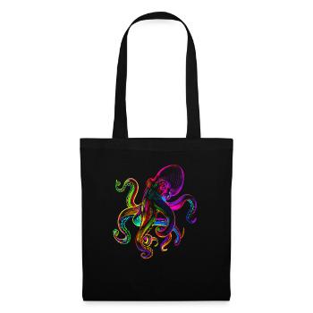 octopus octopuses funny colorfull - Tote Bag - black - Front