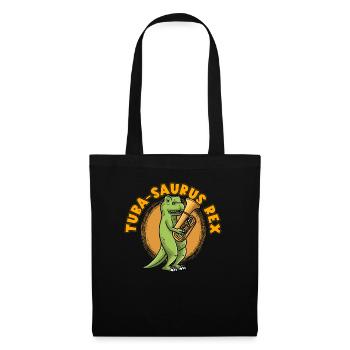 Tuba-Saurus Rex Dinosaure Tuba Tuba Tuba Tuba - Sac en tissu - noir - Devant