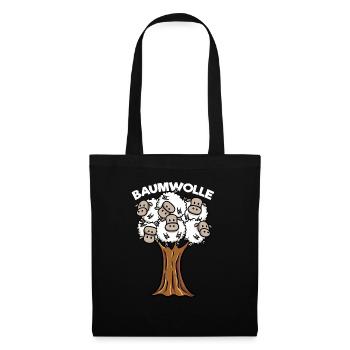 Baumwolle - Stoffbeutel - Schwarz - Vorne