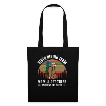 sloth hiking team we will get there when we get th - Tote Bag - black - Front