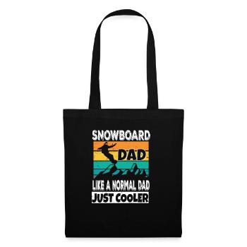 Snowboard Dad Like A Normal Dad Just Cooler Ski Sn - Stoffbeutel - Schwarz - Vorne