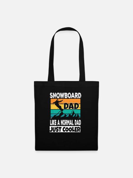 Snowboard Dad Like A Normal Dad Just Cooler Ski Sn - Stoffbeutel - Schwarz