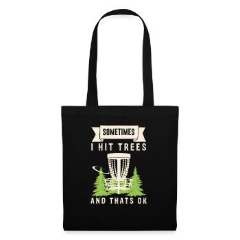 Les arbres de disc golf ne se soucient pas de vos sentiments - Sac en tissu - noir - Devant
