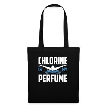 Lustig Schwimmen Schwimmer Chlorine Is My Perfume - Stoffbeutel - Schwarz - Vorne