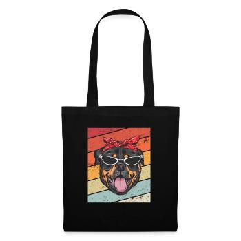 Rottweiler cuddly toy - Tote Bag - black - Front