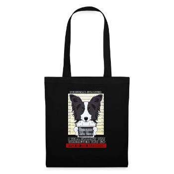 Border Collie Personal Stalker Follow You - Tote Bag - black - Front