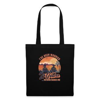 2 ans marié 2ème cadeau d’anniversaire de mariage - Sac en tissu - noir - Devant