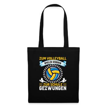 Volleyball Schule Beachvolleyball - Stoffbeutel - Schwarz - Vorne