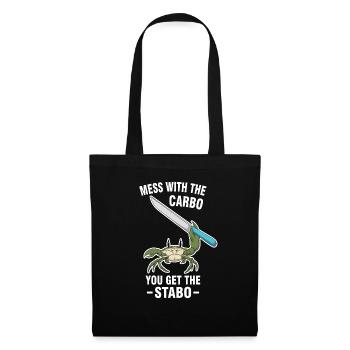 Drôle de mème de crabe - Sac en tissu - noir - Devant