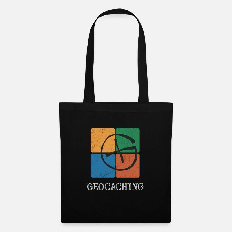 Geocaching Geocacher - Stoffbeutel - Schwarz