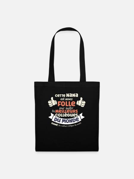 Idée Départ Collègue Travaille Femme Humour - Sac en tissu - noir