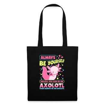 Axolotl - Stoffbeutel - Schwarz - Vorne