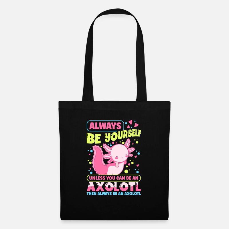 Axolotl - Stoffbeutel - Schwarz
