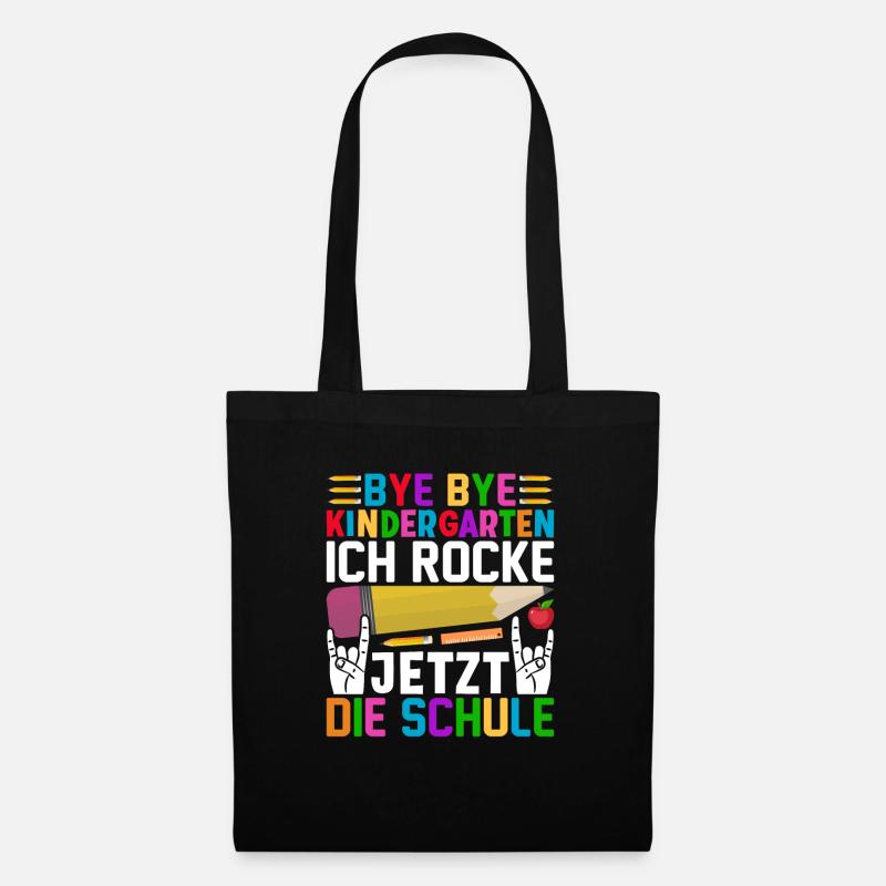 Einschulung Schule Kindergarten - Stoffbeutel - Schwarz